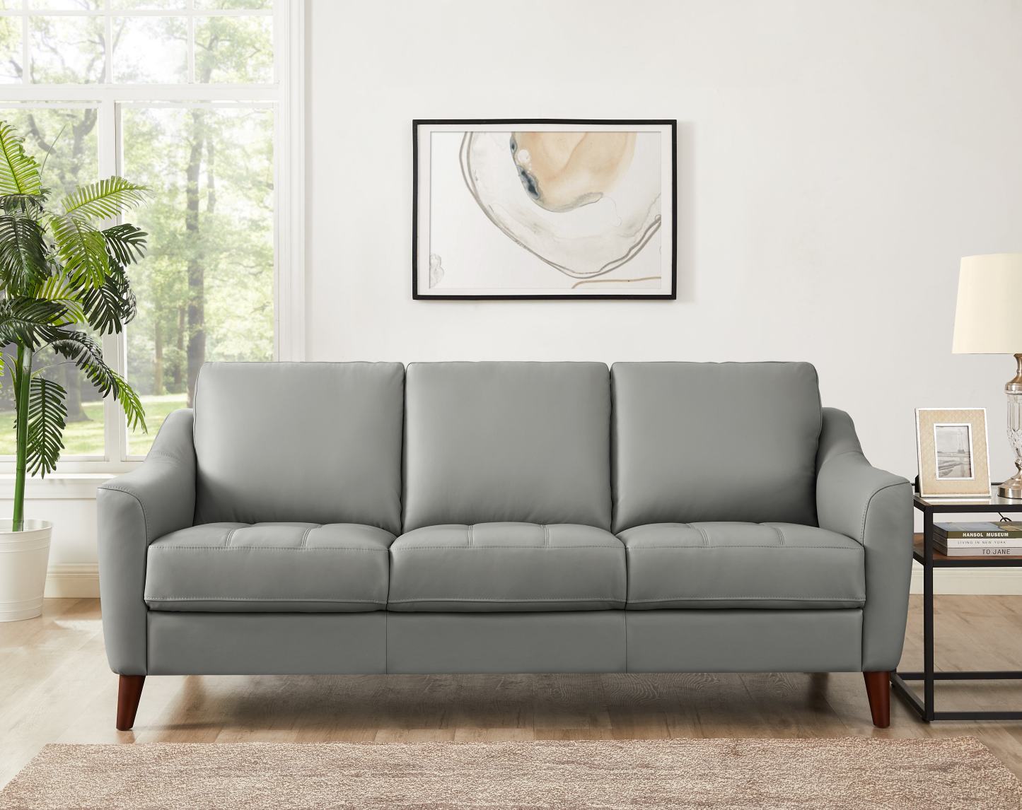 Canapé Ersa de Hydeline en cuir - gris