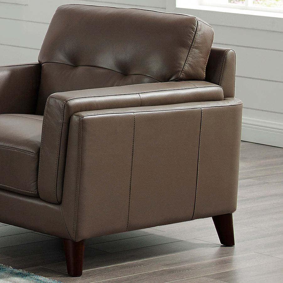 Fauteuil Rowan de Hydeline en cuir - brun