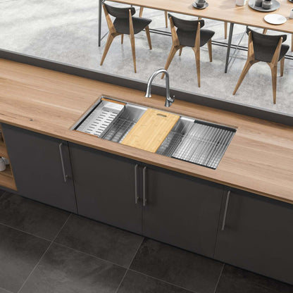 Ancona 45 Undermount Workstation Kitchen Sink - AN-3373|Évier de cuisine poste de travail sous plan Ancona de 45 po - AN-3373|D77GVEJ1