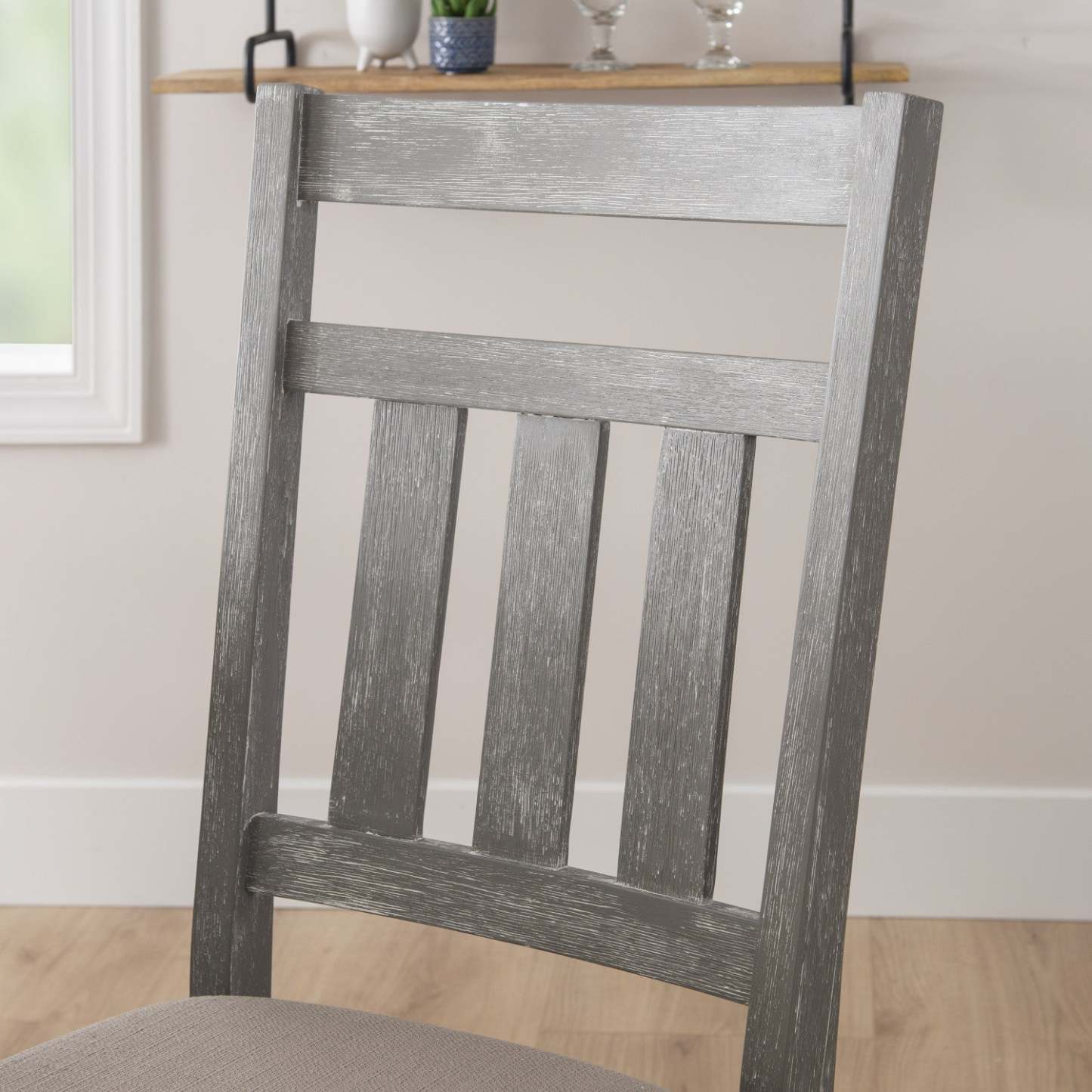 Turino Fabric Weathered Grey Dining Chair - Set of 2|Chaise de salle à manger Turino en tissu gris vieilli - ensemble de 2