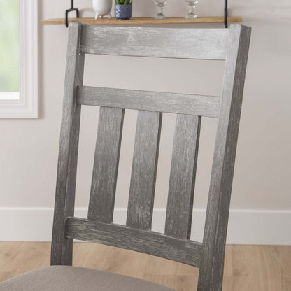 Turino Fabric Weathered Grey Dining Chair - Set of 2|Chaise de salle à manger Turino en tissu gris vieilli - ensemble de 2