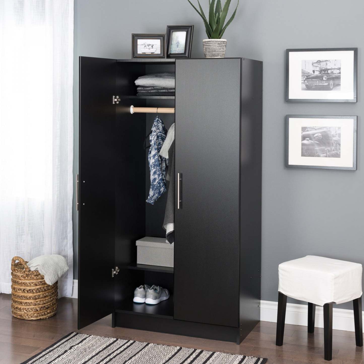 Armoire-penderie Elite 32 - Noir|Armoire-penderie Elite de 32 po - noire