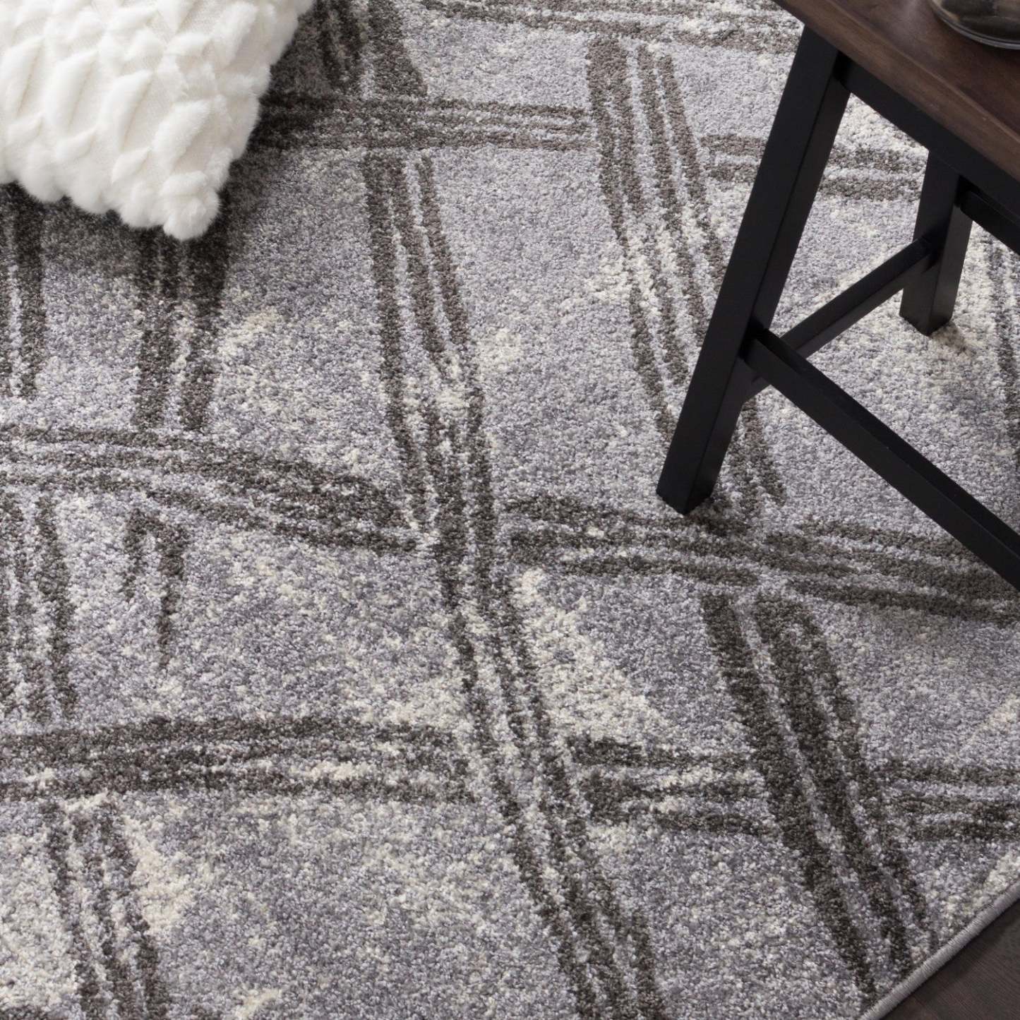 Tapis Saveh Brk Lat Grey 3x5 | Tapis Saveh grise 3 x 5 | D80GGHBB