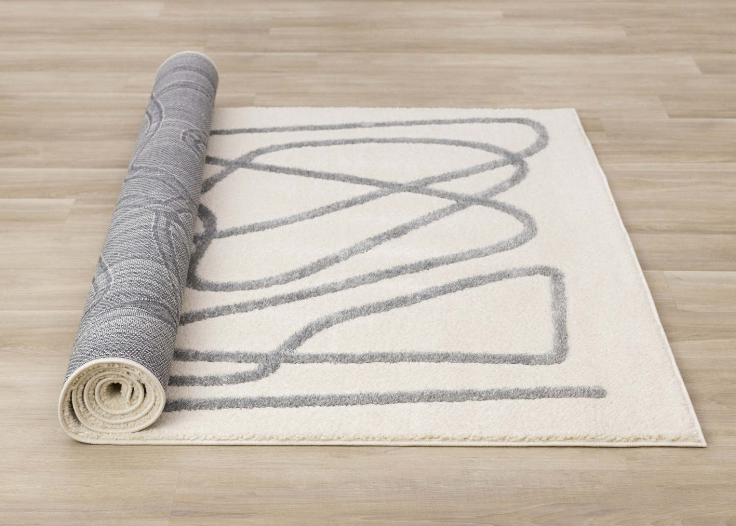 Tapis Sullivan Cream Grey Winding Path Area Rug - 5'3 x 7'7|Carpette Sullivan crème et grise à motif de chemin sinueux - 5 pi 3 po x 7 pi 7 po