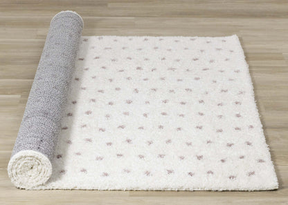 Carpette douce Taylor à motif de pois - 7 pi 10 po x 10 pi 6 po