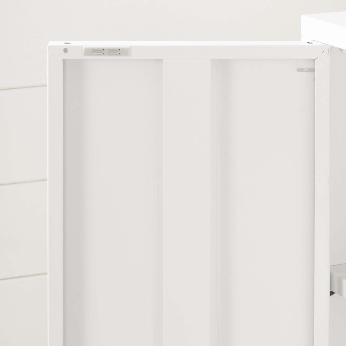 Armoire d'appoint en métal à 2 portes Crea - Blanc pur | Crea Meuble de rangement avec 2 portes en métal - Blanc solide | D83GXVXU