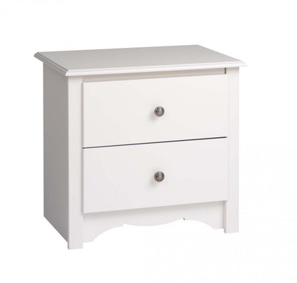 Monterey 2-Drawer Nightstand - Blanc|Table de nuit Monterey à 2 tiroirs - blanche