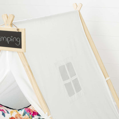 Sweedi Tente de jeu avec tableau - Blanc et Naturel | Sweedi Play Tent With Chalkboard - White and Natural | D83GB966