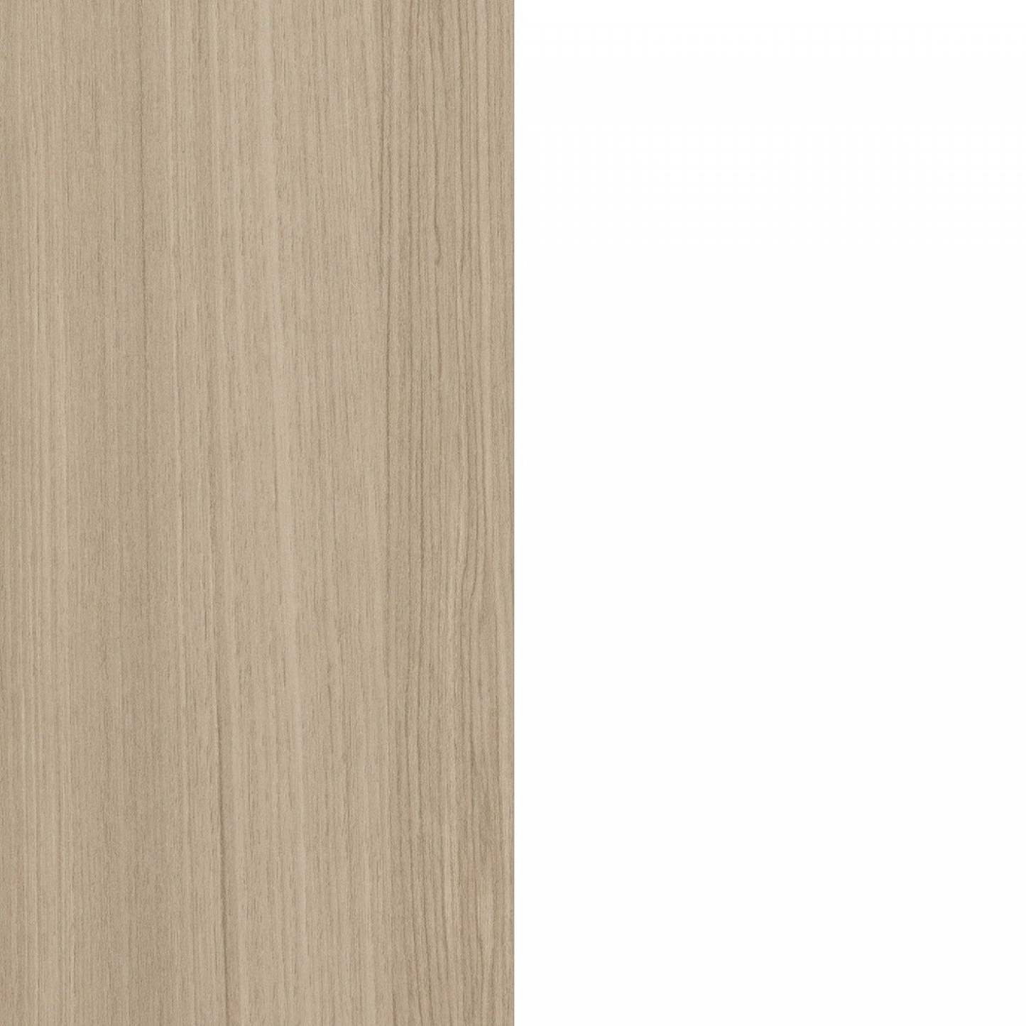 Hourra 1-Drawer Nightstand - Soft Elm White|Table de nuit Hourra à 1 tiroir - orme naturel et blanc