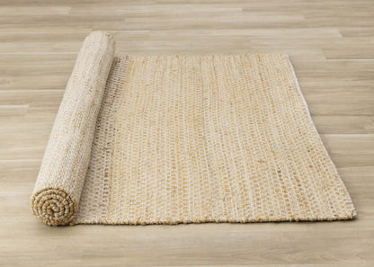 Tapis en jute naturel fait main en chêne clair - 7'10 x 10'6|Carpette faite à la main en jute naturelle chêne clair - 7 pi 10 po x 10 pi 6 po