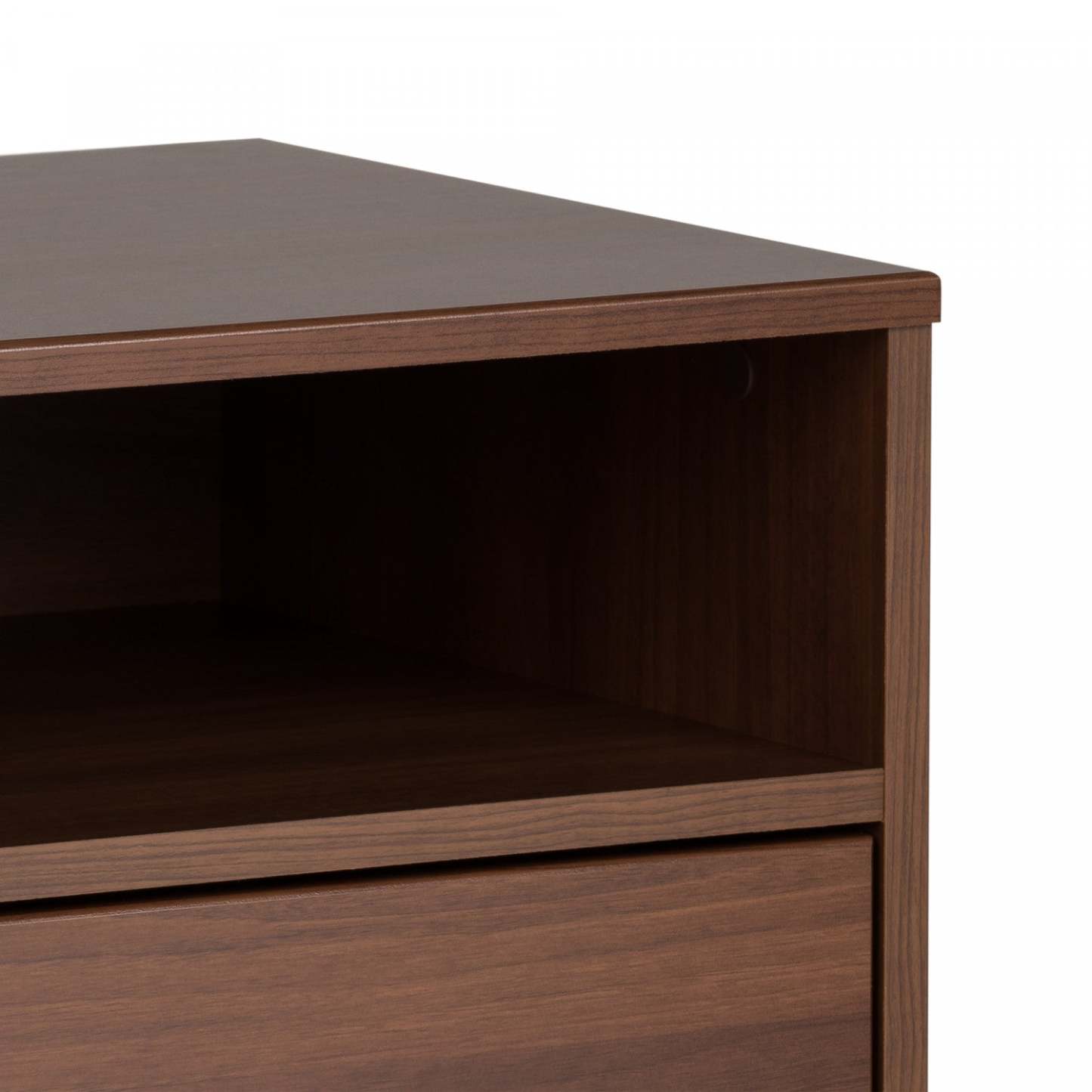 Milo 2-Drawer Tall Nightstand - Cherry|Table de nuit haute Milo à 2 tiroirs - cerisier