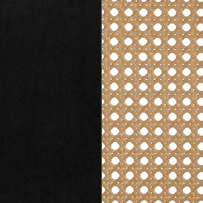 Hype Black Natural Rattan Dining Chair - Set of 2|Chaise de salle à manger Hype noire et naturelle en rotin - ensemble de 2