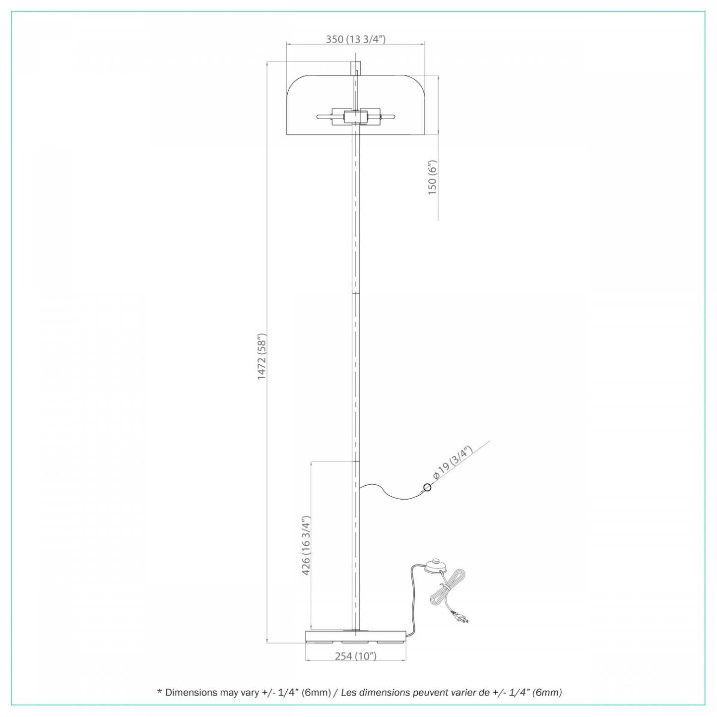 Lampadaire noir Goven | Lampadaire noir Goven