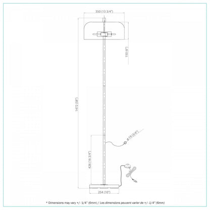 Lampadaire noir Goven | Lampadaire noir Goven