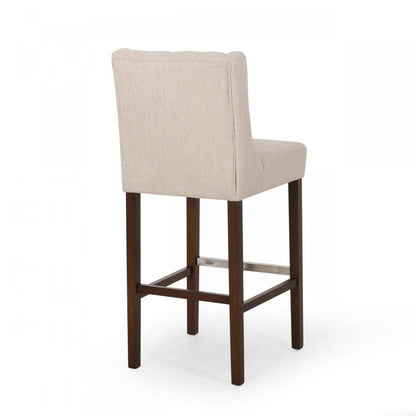 Ensemble de 2 tabourets de bar à hauteur de comptoir Bruce 30,5 avec pieds en métal et revêtement en tissu - Beige | Ensemble De 2 Tabourets De Bar Bruce De 30,5 Po – Hauteur Comptoir – Pattes En Métal Et Tissu Rembourre - Beige
