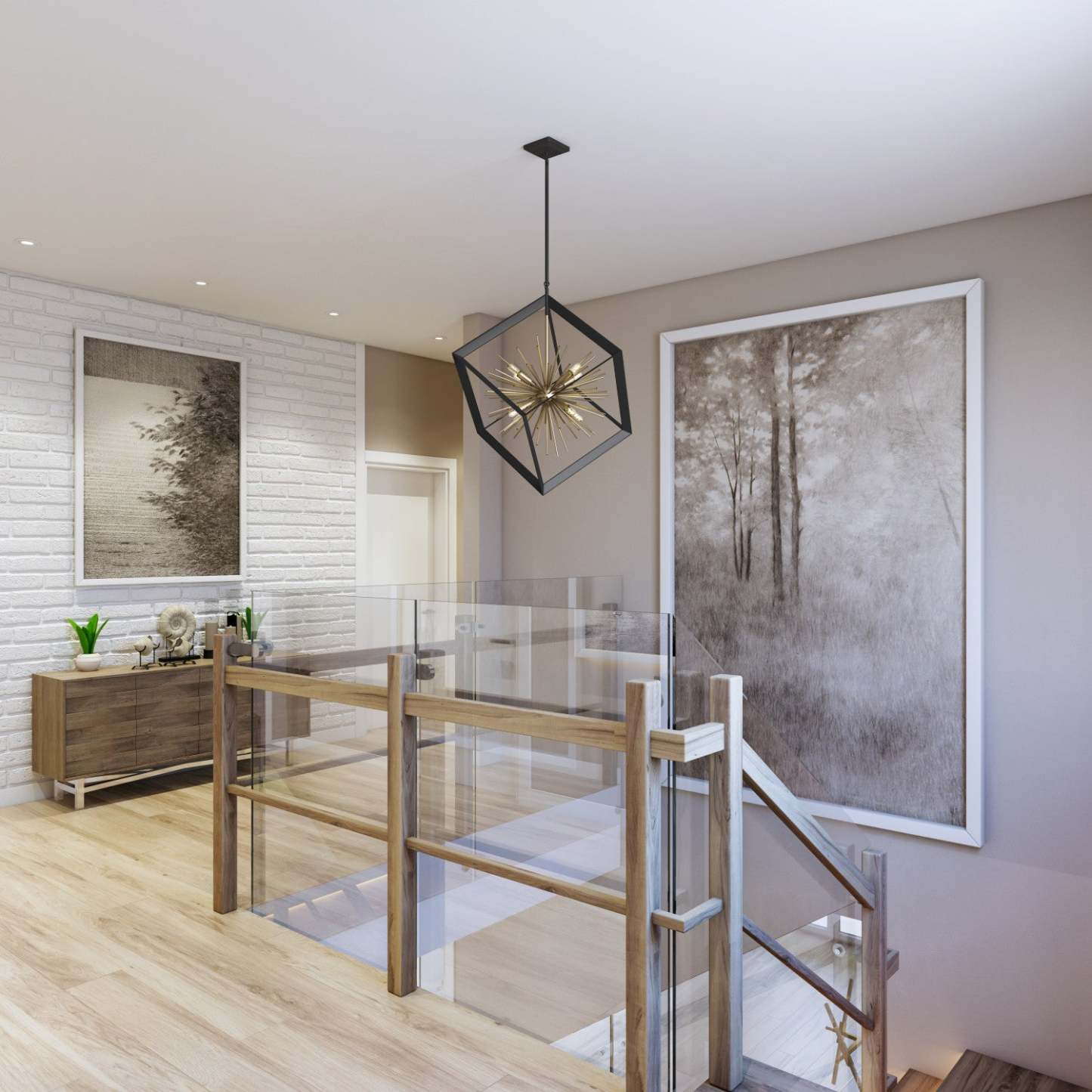 Sunburst  8-Light Chandelier | Lustre Sunburst à 8 ampoules | D06HLVZE