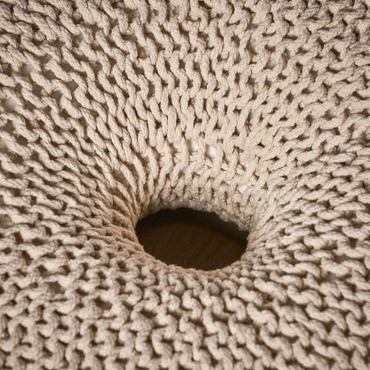 Pouf rembourré Murphy, 100 % coton - Beige | Pouf Rembourré Murphy, 100 % Coton - Beige