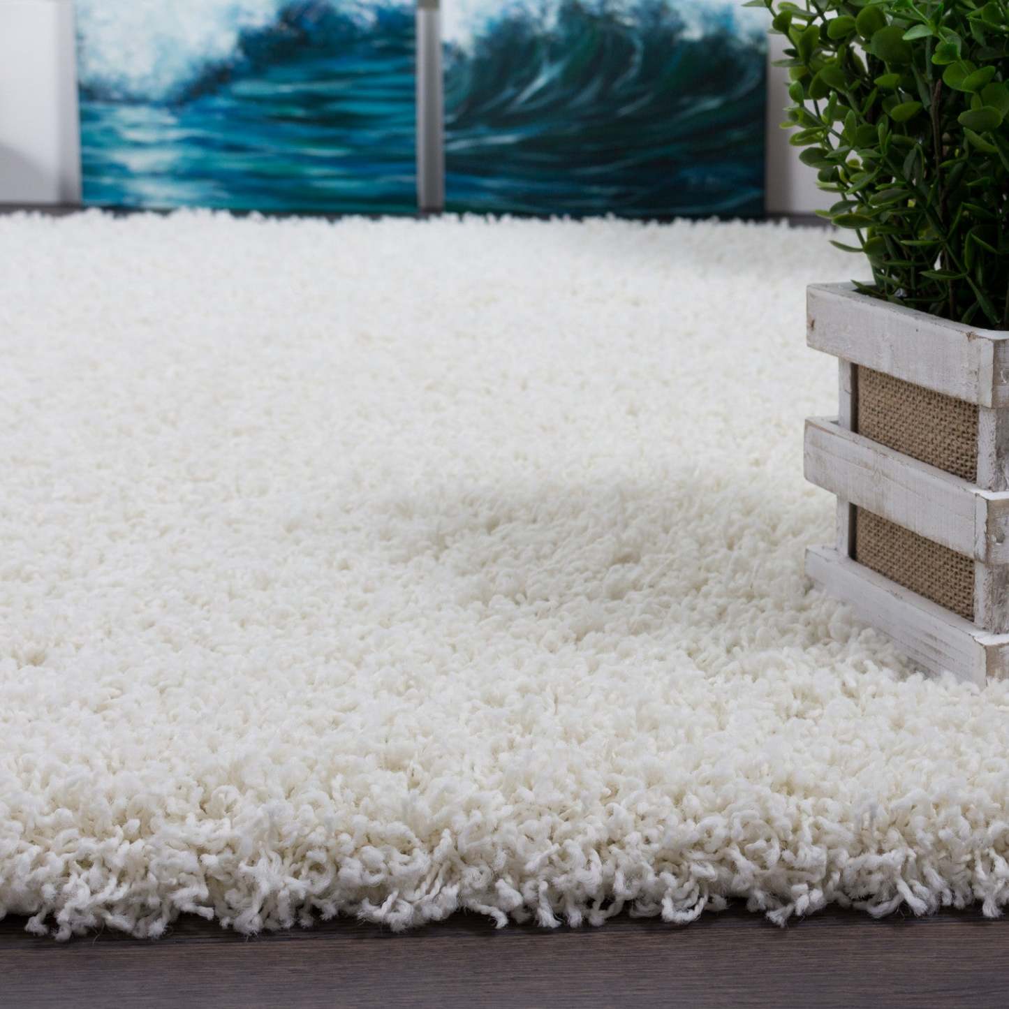 Victoria Cream Shag 3 x 5 Area Rug|Carpette à poils longs Victoria crème 3 x 5|D80G63FT