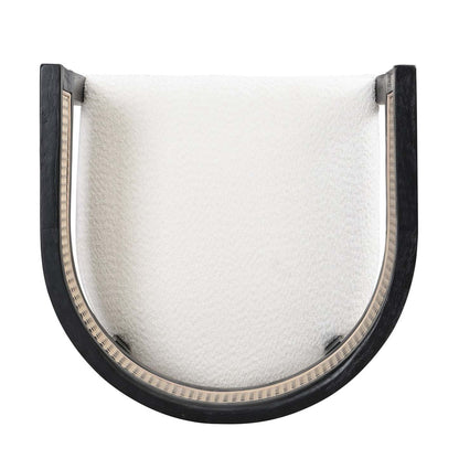 Ensemble de 2 chaises de salle à manger Lance avec dossier en rotin et siège en forme de U - Noir | Ensemble De 2 Chaises De Salle À Manger Lance Avec Dossier En Rotin Et Siège En Forme De U - Noir