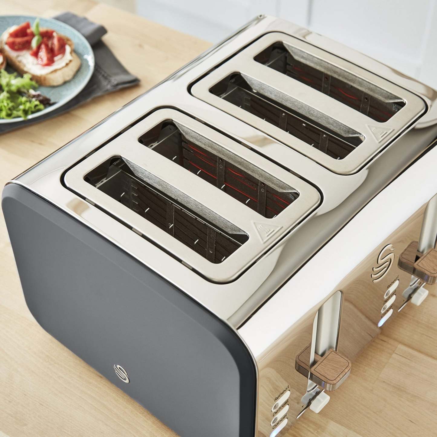 Salton Swan Nordic 4-Slice Toaster - ST14620GRYN|Grille-pain Swan à 4 tranches de style nordique - ST14620GRYN