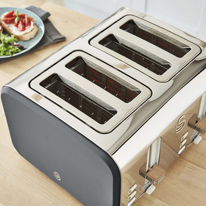 Salton Swan Nordic 4-Slice Toaster - ST14620GRYN|Grille-pain Swan à 4 tranches de style nordique - ST14620GRYN