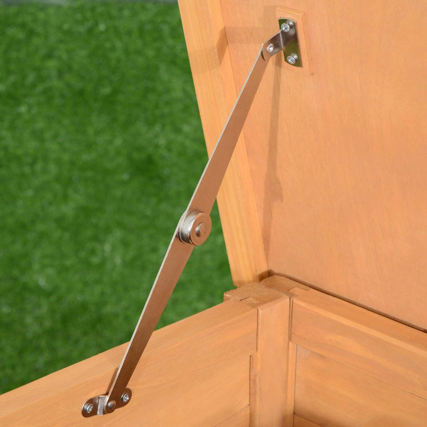 Pawhut Poulailler à 2 Niveaux Maison en Bois pour Poules Clapier à Lapins Cage à Volaille Jardin Extérieur avec Enclos