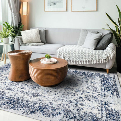 Tapis Roma Fantasia bleu marine 4x6 | Tapis Roma Fantasia bleu marine 4 x 6 | D80GB7LO