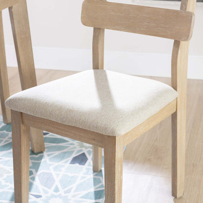 Drury Fabric Natural Dining Chair - Ensemble de 2|Chaise de salle à manger Drury en tissu naturel - ensemble de 2