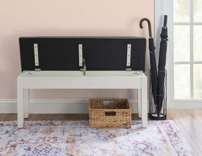 Jane Fabric Storage Dining Bench - Taupe|Banc de salle à manger Jane en tissu avec rangement - taupe