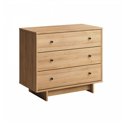 Table de nuit Finnley à 3 tiroirs - Chêne naturel | Finnley Table De Nuit A 3 Tiroirs – Chêne Naturel