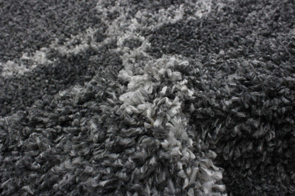 Helma Stark Dark Grey Shag 6'7 X 9'6 Area Rug|Carpette à poil long Helma Stark gris foncé 6 pi 7 po x 9 pi 6 po|D86F27DL