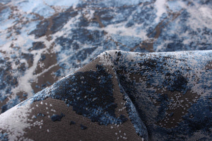 Tapis effet marbre bleu - 244 x 305 cm | Tapis Marble bleue - 244 x 305 cm | D86FGXY3