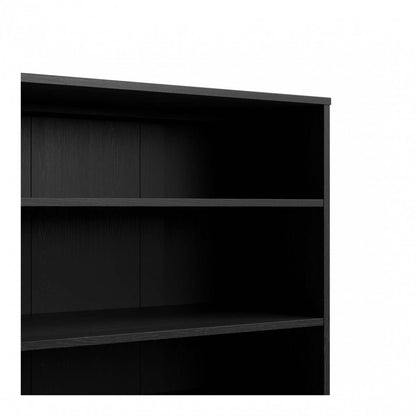 Bibliothèque à 2 tablettes réglables Modulr - Chêne noir | Modulr Bibliothèque A 2 Tablettes Réglables – Chêne Noir