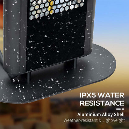 Outsunny Chauffe-terrasse Électrique Avec Éblouissement Ultra-faible Et 6 Réglages De Chaleur, 1200w Alliage D'Aluminium Frees|Outsunny Electric Patio Heater With Ultra-faible Eblouissement Et 6 Réglages De Chaleur, 1200w Aluminum Alloy