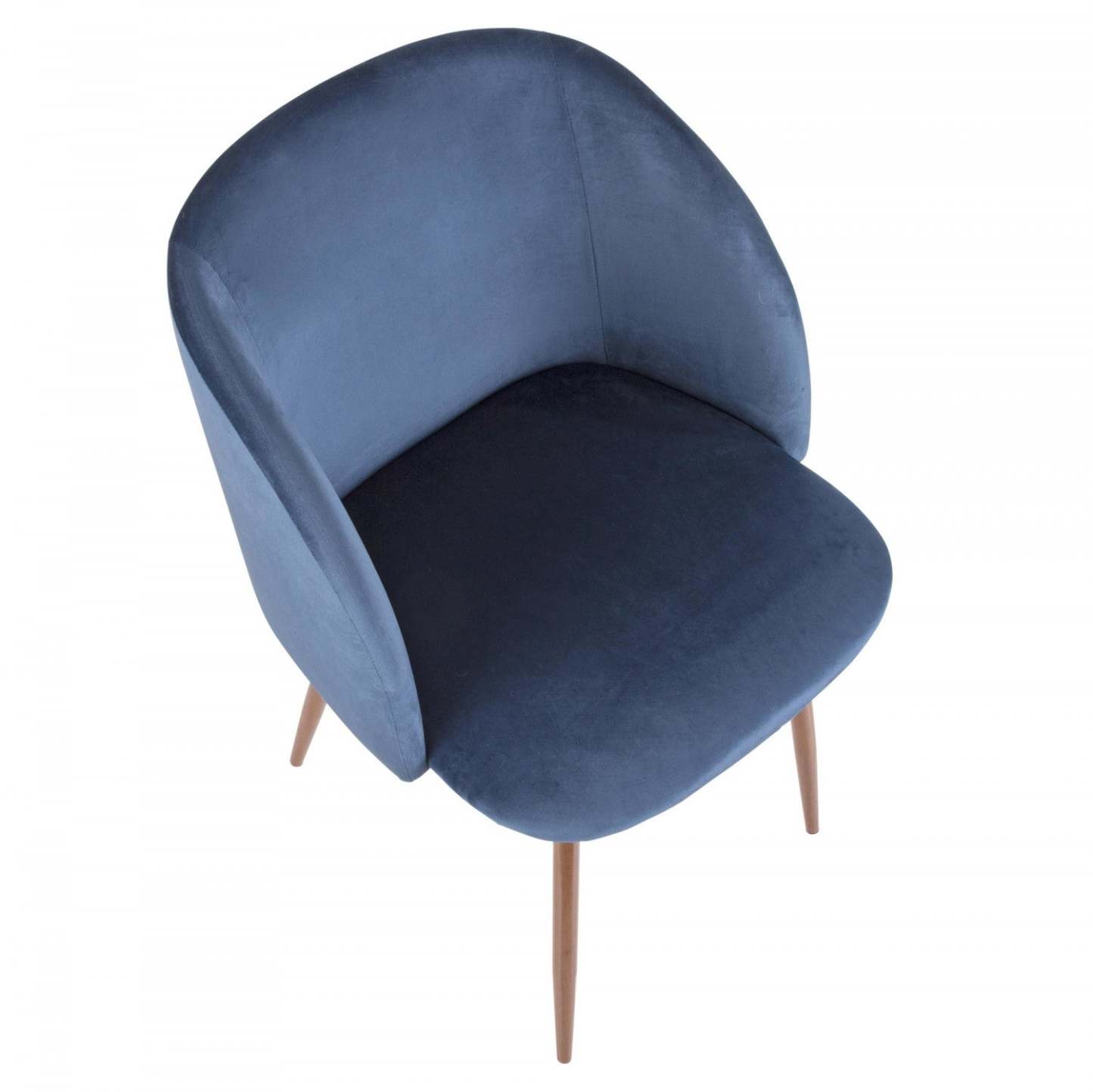 LumiSourceFran Blue Velvet Contemporary Dining Chair - Set of 2|Chaise de salle à manger contemporaine Fran en velours bleu - ensemble de 2