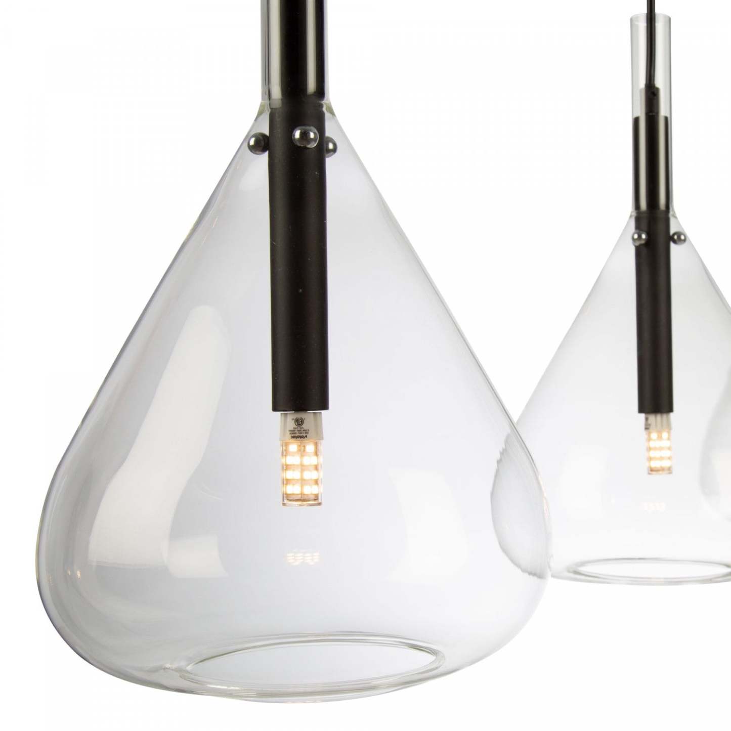 Plafonnier Conic 4 Lumières Noir|Luminaire suspendu Conic noir à 4 ampoules|D06HYYA6