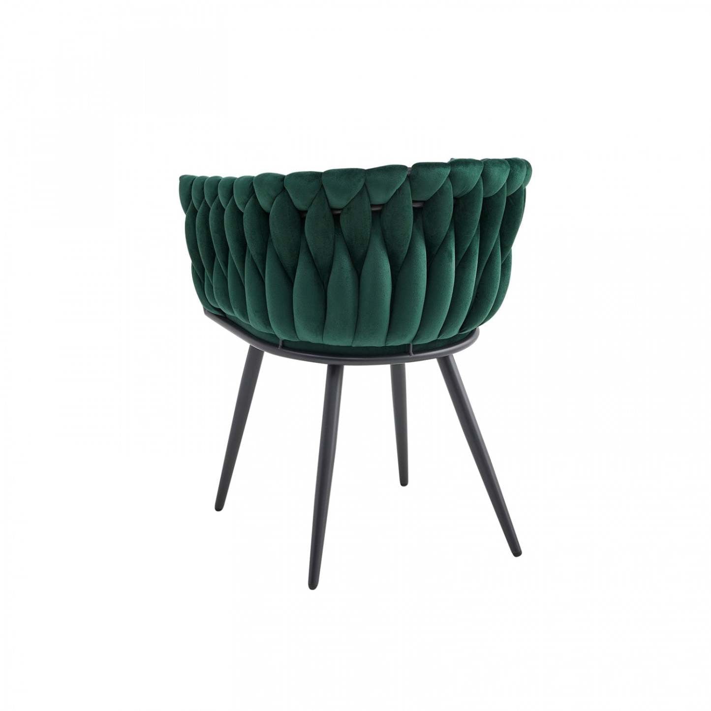 Fauteuil de salle à manger Hildy Accent, velours vert (ensemble de 2) | Chaise de salle à manger avec accoudoirs Hildy en velours vert (ensemble de 2)