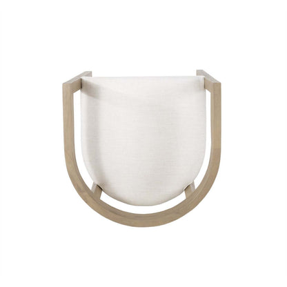 Ensemble de 2 fauteuils de salle à manger Tina avec tissu d'ameublement, style à dossier ouvert - Beige | Ensemble De 2 Fauteuils De Salle À Manger Tina Avec Revêtement En Tissu, Dossier Ouvert - Beige