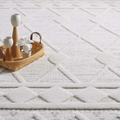 Quinto Rhombus Shag Area Rug - 5'7 x 7'3|Carpette à poil long Quinto Rhombus - 5 pi 7 po x 7 pi 3 po