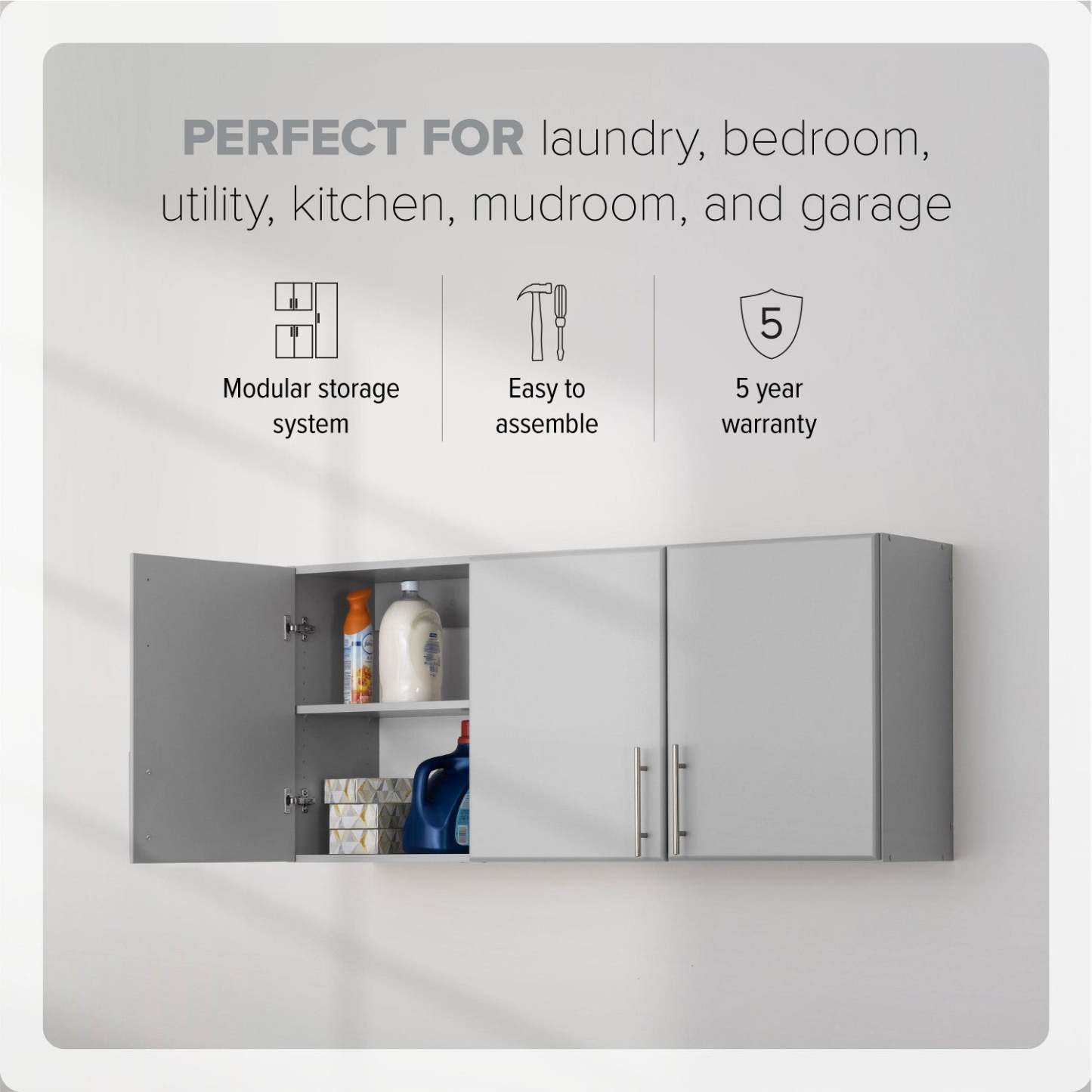 Elite 54 Wall Cabinet - Gris|Armoire murale Elite de 54 po - grise