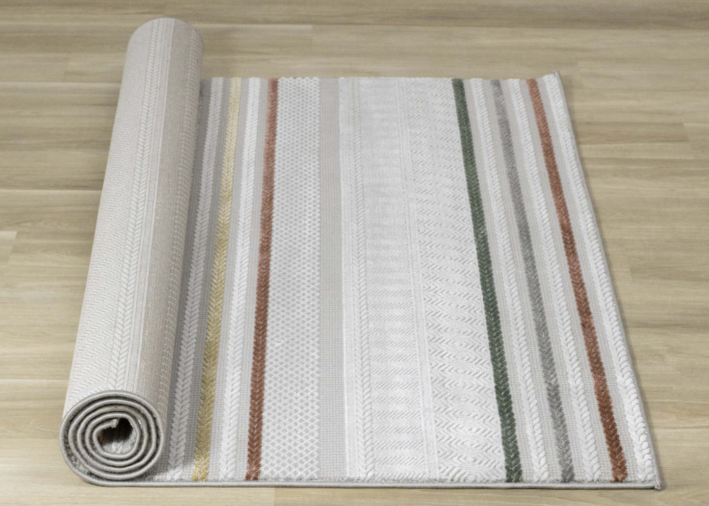 Tapis rayé multicolore London - 7'10 x 10'6|Carpette London à rayures multicolores - 7 pi 10 po x 10 pi 6 po