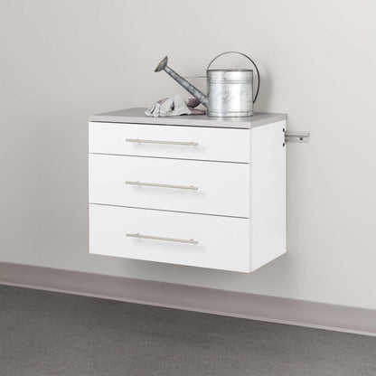 Hangups 3-Drawer Base Storage Cabinet - Blanc|Armoire de plancher HangUps à 3 tiroirs avec rangement - blanc