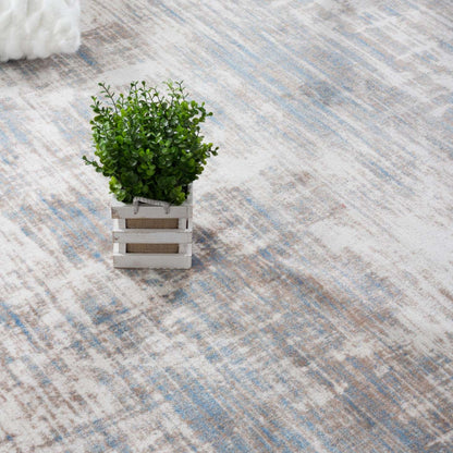 Shi Abstract Blue 4x6 Area Rug|Carpette Shi bleue à motifs abstraits 4 x 6|D80G3VB5