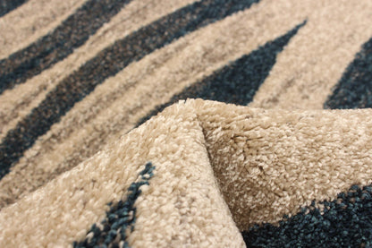 Arusha ivoire / bleu 6'7 x 9'6 tapis de zone|Carpette Arusha ivoirebleu 6 pi 7 po x 9 pi 6 po|D26MK7TQ