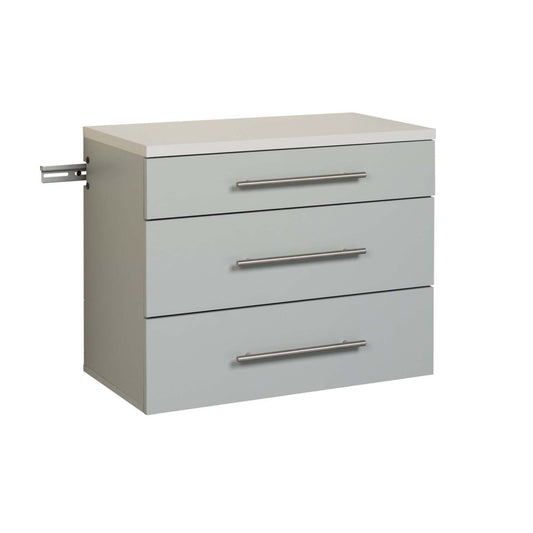 Hangups 3-Drawer Base Storage Cabinet - Light Grey|Armoire de plancher HangUps à 3 tiroirs avec rangement - gris clair
