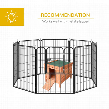 Pawhut 20x16.5x17 Clapier En Bois Pour Lapins Maison Pour Petits Animaux Lapin Cochon D'inde Cage Coop Chat Shelt