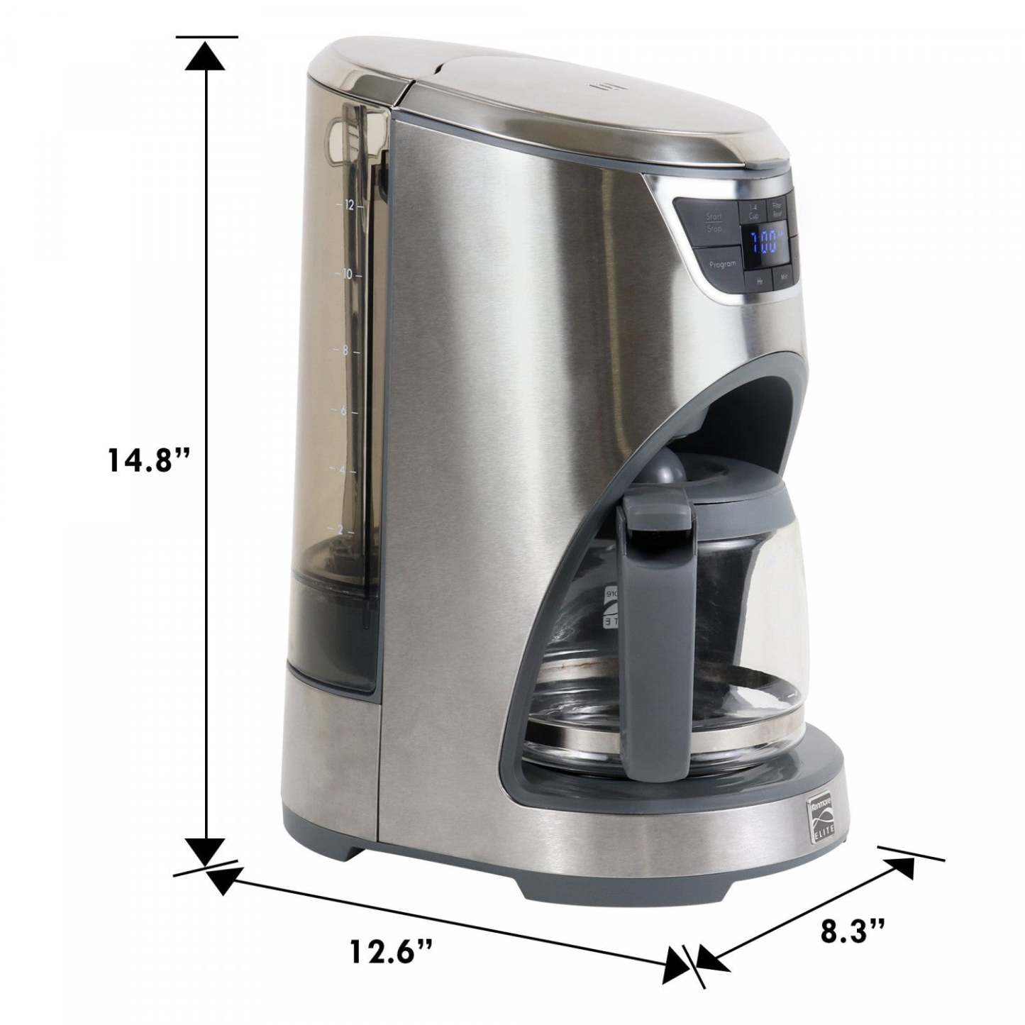 Cafetière goutte-à-goutte Kenmore Elite de 12 tasses, acier inoxydable - KKECM12SS|Kenmore Elite 12-Cup Drip Coffee Maker Stainless Steel - KKECM12SS