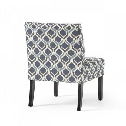 Oliver, ensemble de 2 chaises d'appoint en tissu d'apparence lin avec pieds en bois d'hévéa - Bleu | Lot De 2 Fauteuils D'appoint Oliver En Tissu aspect lin Avec Pieds En Bois D'hévéa - Bleu Et Multicolore