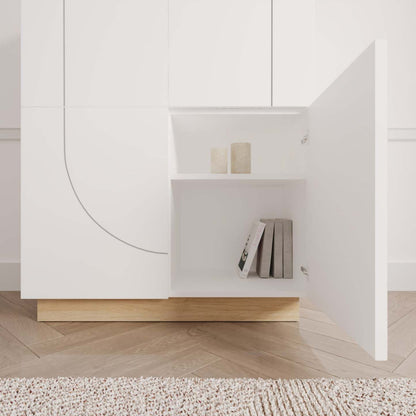 Nordika Nauraa High-Buffet Accent Cabinet - Blanc|Buffet d'appoint haut Nauraa Nordika - blanc