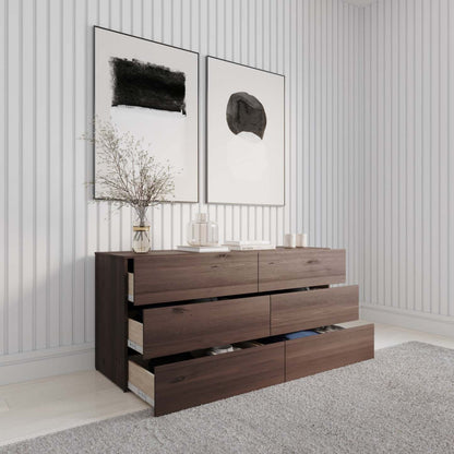 Nordika James 6-Drawer Dresser - Truffe|Commode James Nordika Nexera à 6 tiroirs - truffe
